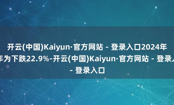 开云(中国)Kaiyun·官方网站 - 登录入口2024年全年为下跌22.9%-开云(中国)Kaiyun·官方网站 - 登录入口